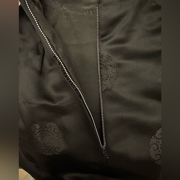 Vintage Handmade Black Dress Satin Zip Up About A Size 10 Women’s 1970 Pencil Dr - Picture 7 of 7